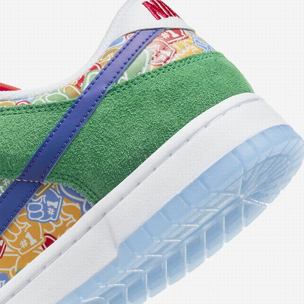 Tenisky Nike Dunk Low Panske Zelene Biele Červené Kráľovská Modrá | SK891532