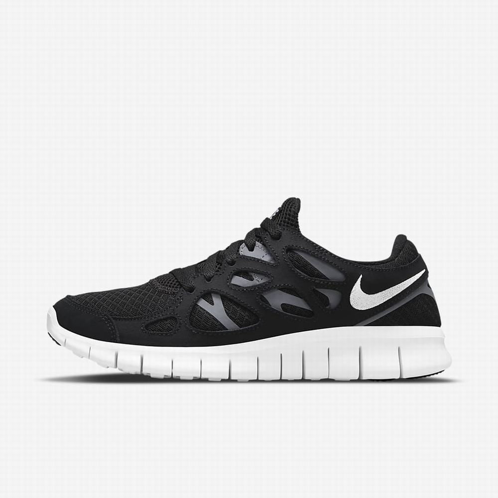 Tenisky Nike Free Run 2 Damske Čierne Tmavo Siva Biele | SK135478