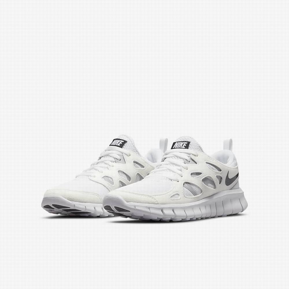 Tenisky Nike Free Run 2 Detske Biele Siva Čierne | SK906178