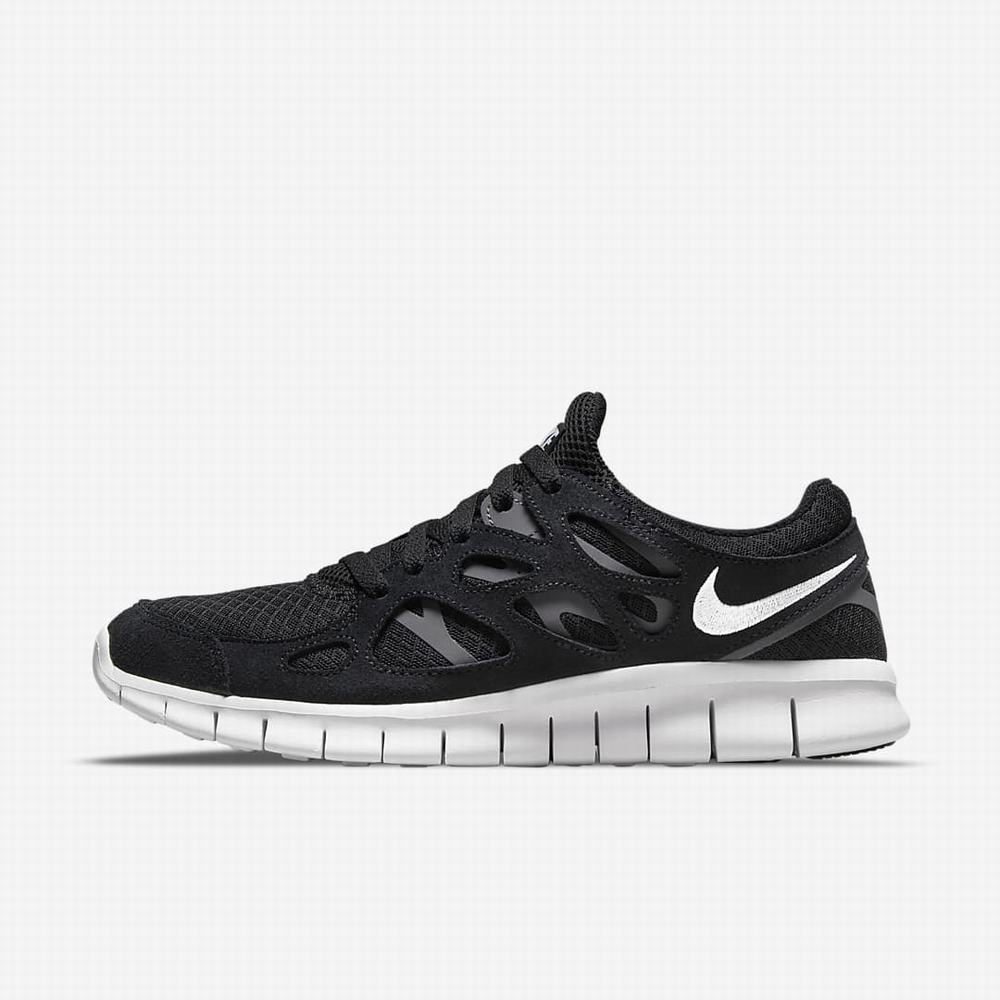 Tenisky Nike Free Run 2 Panske Čierne Tmavo Siva Biele | SK198062