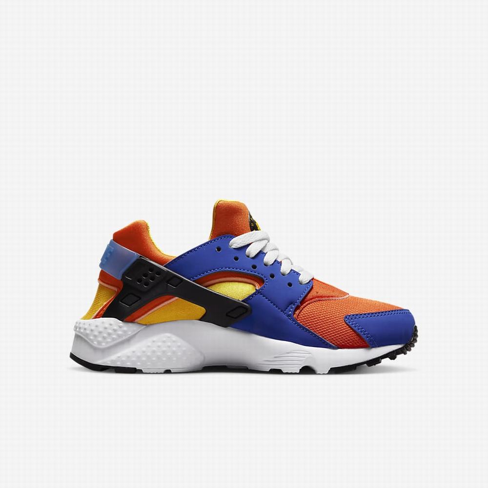 Tenisky Nike Huarache Run Detske Kráľovská Modrá Oranžové Čierne Žlté | SK897432