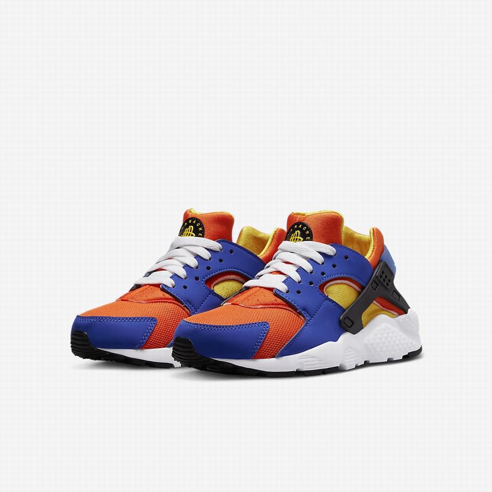 Tenisky Nike Huarache Run Detske Kráľovská Modrá Oranžové Čierne Žlté | SK897432