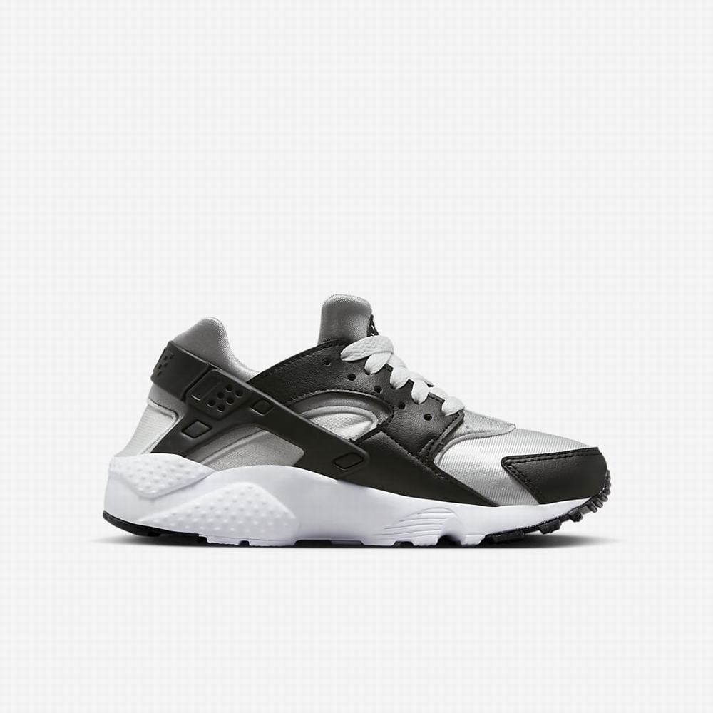 Tenisky Nike Huarache Run Detske Čierne Siva Siva Biele | SK816274