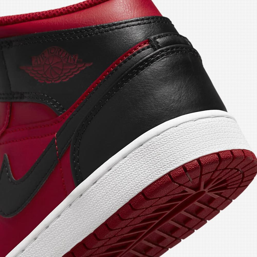 Tenisky Nike Jordan 1 Mid Detske Červené Biele Čierne | SK429087