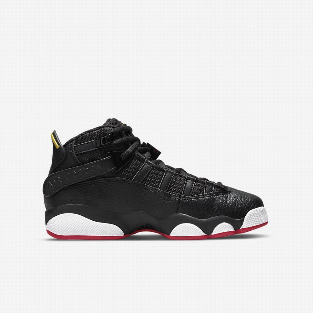 Tenisky Nike Jordan 6 Rings Detske Čierne Biele Žlté Červené | SK123079