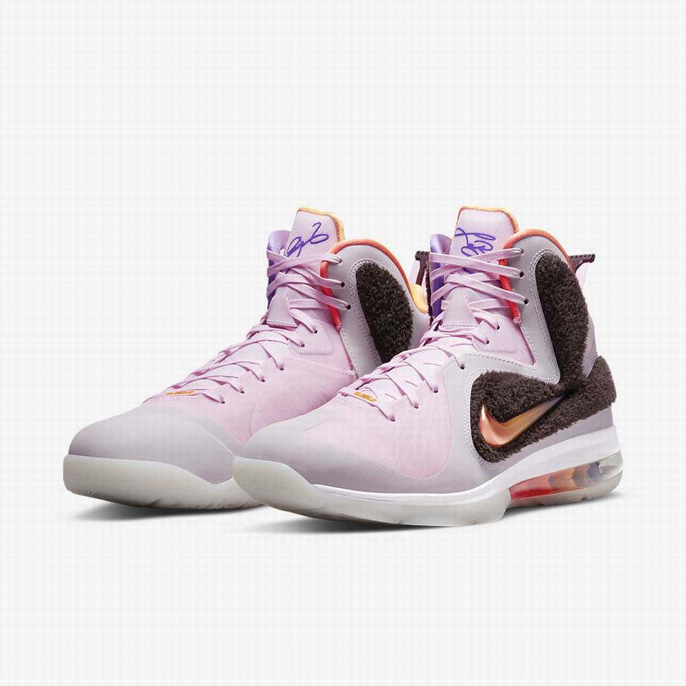 Tenisky Nike LeBron IX Panske Ruzove Hnede Biele Viacfarebný | SK728501