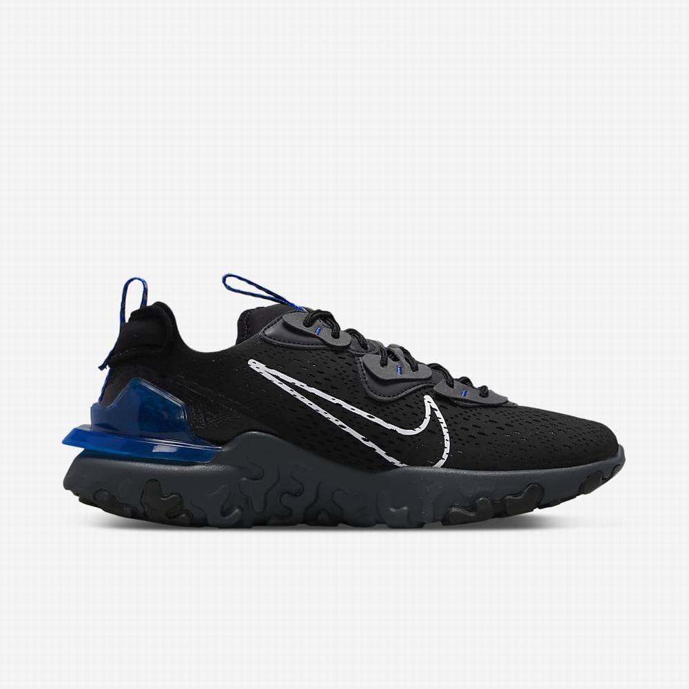 Tenisky Nike React Vision Panske Čierne Kráľovská Modrá Siva Biele | SK059384