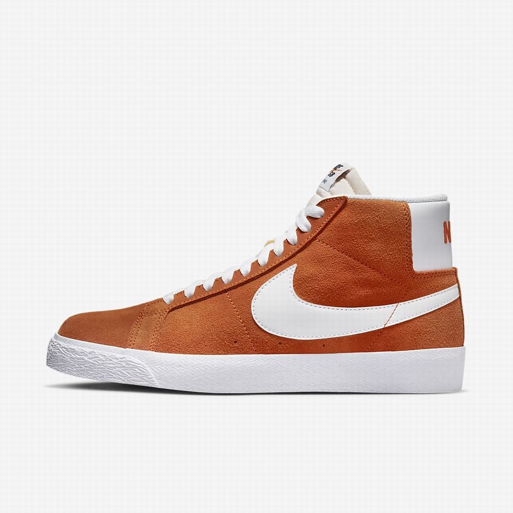 Tenisky Nike SB Zoom Blazer Mid Damske Oranžové Biele | SK841305