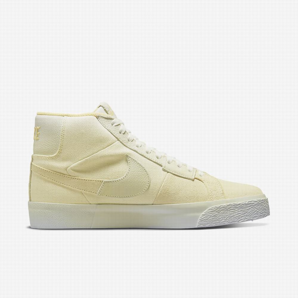 Tenisky Nike SB Zoom Blazer Mid PRM Panske Citrón Modre Svetlomodrá Citrón Modre Svetlomodrá Biele Citrón M | SK681037