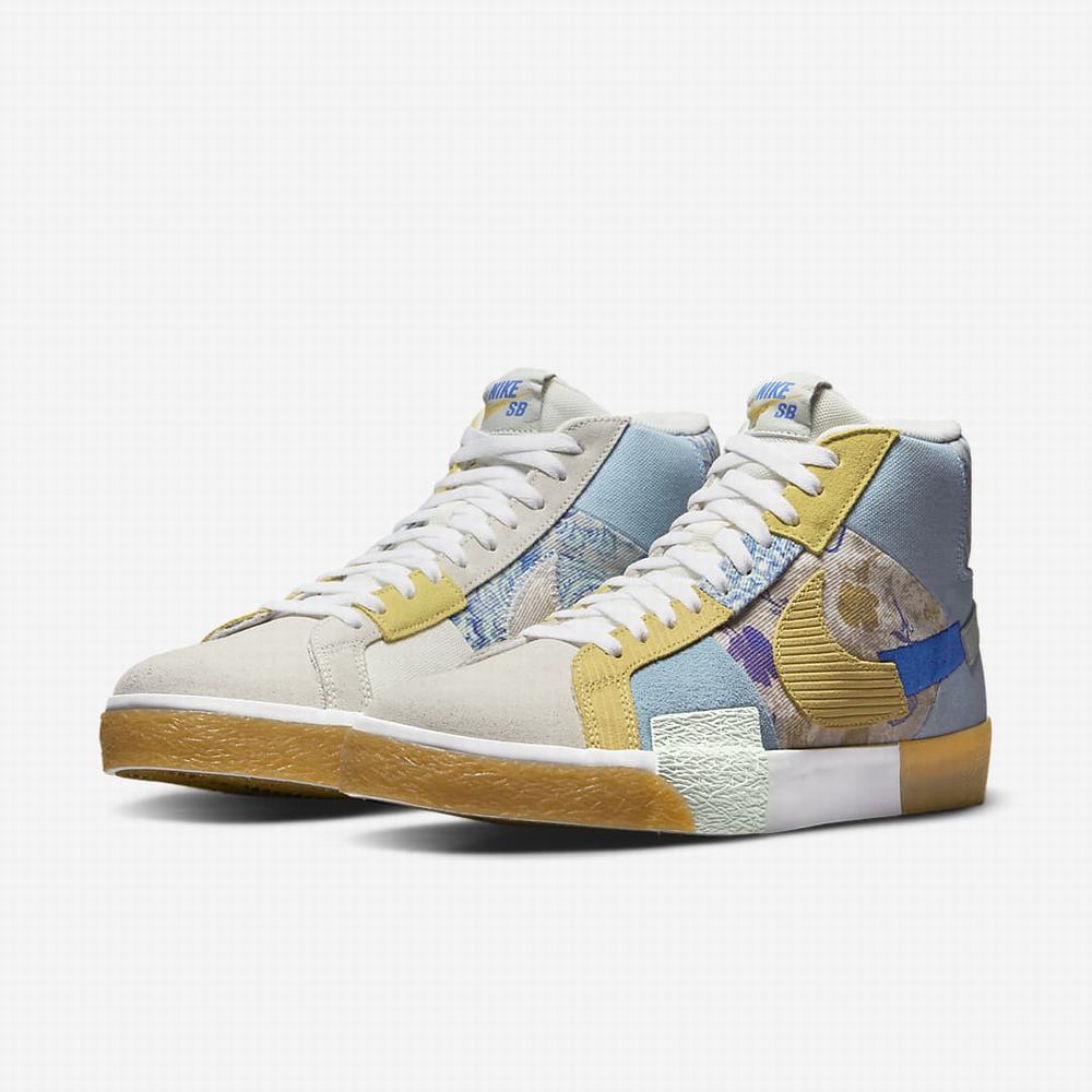 Tenisky Nike SB Zoom Blazer Mid PRM Panske Modre Zelene Modre | SK796105