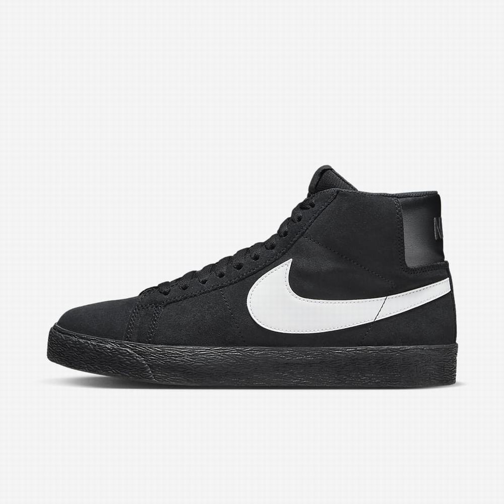 Tenisky Nike SB Zoom Blazer Mid Panske Čierne Biele | SK073528