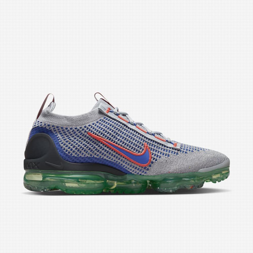 Tenisky Nike Vapormax 2021 Flyknit Panske Siva Modre Tmavo Siva Modre | SK024176