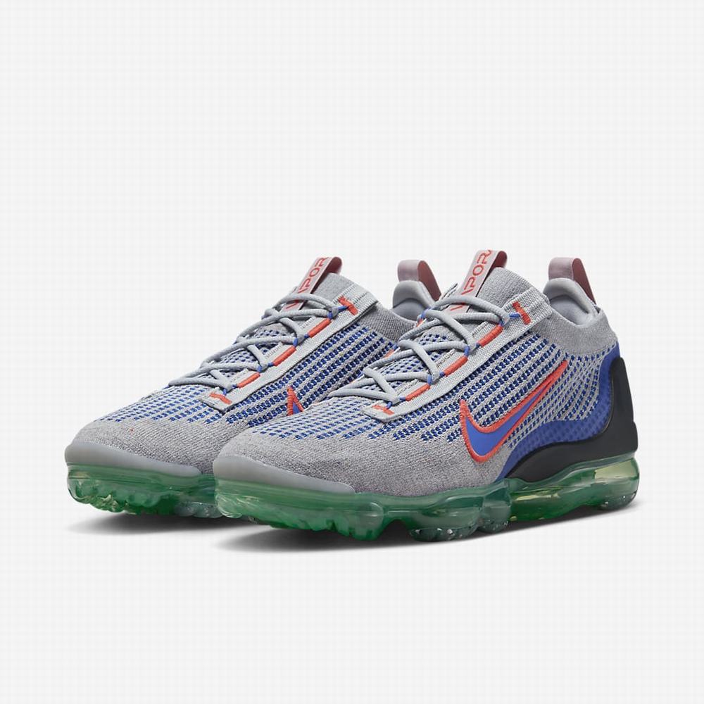 Tenisky Nike Vapormax 2021 Flyknit Panske Siva Modre Tmavo Siva Modre | SK024176