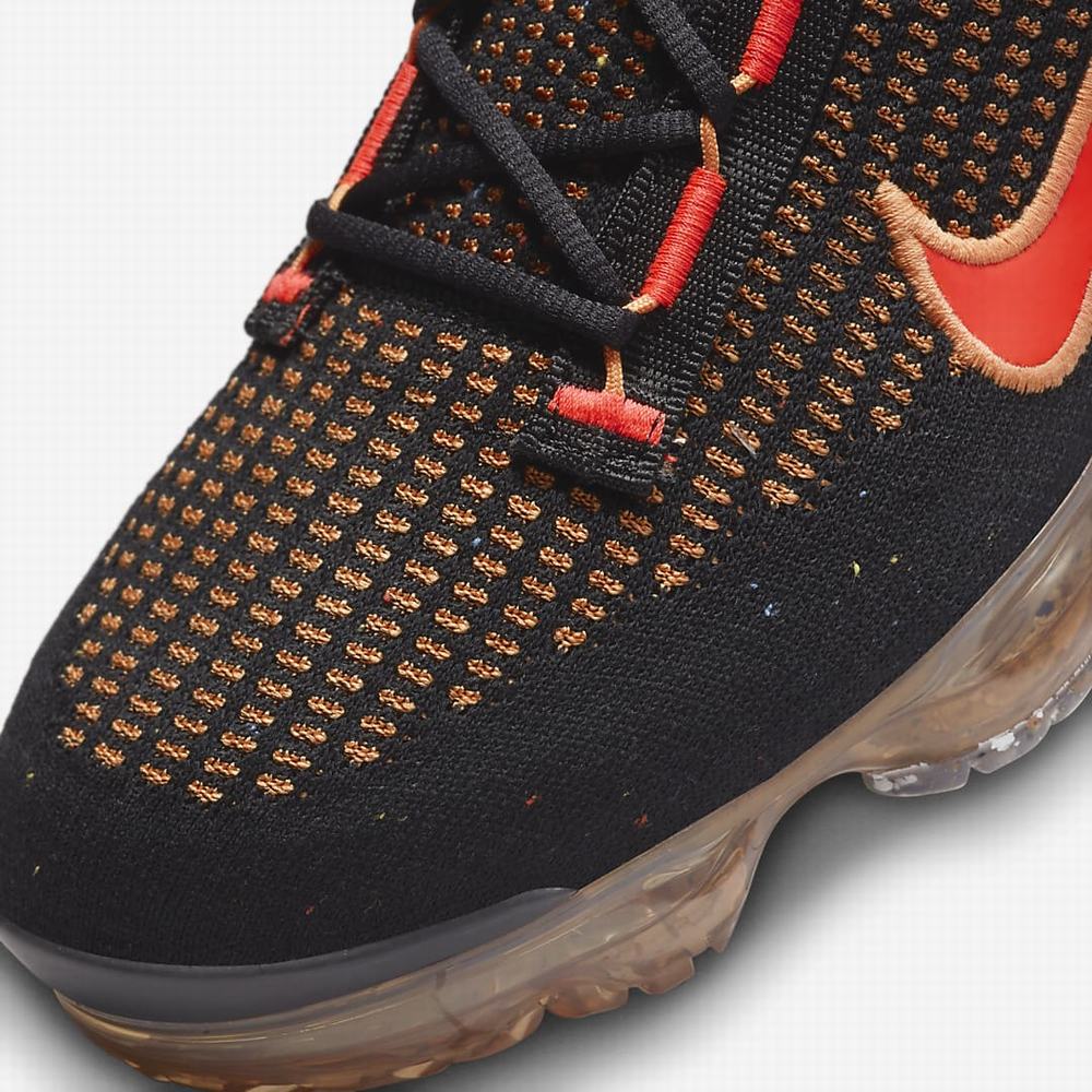 Tenisky Nike Vapormax 2021 Flyknit Panske Čierne Oranžové Tmavo Siva Svetlo Červené | SK594706