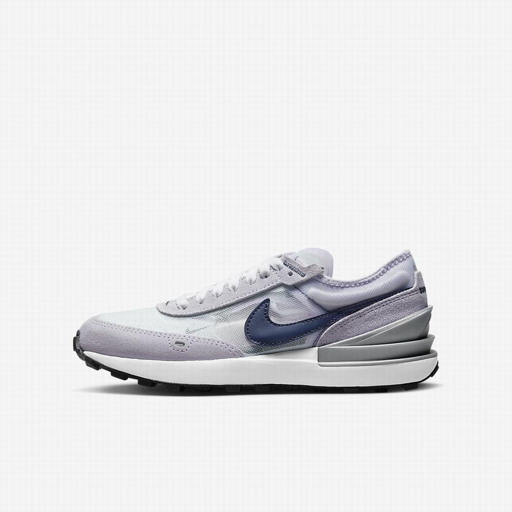 Tenisky Nike Waffle One Detske Nachový Platina Metal Strieborne Modre | SK751806