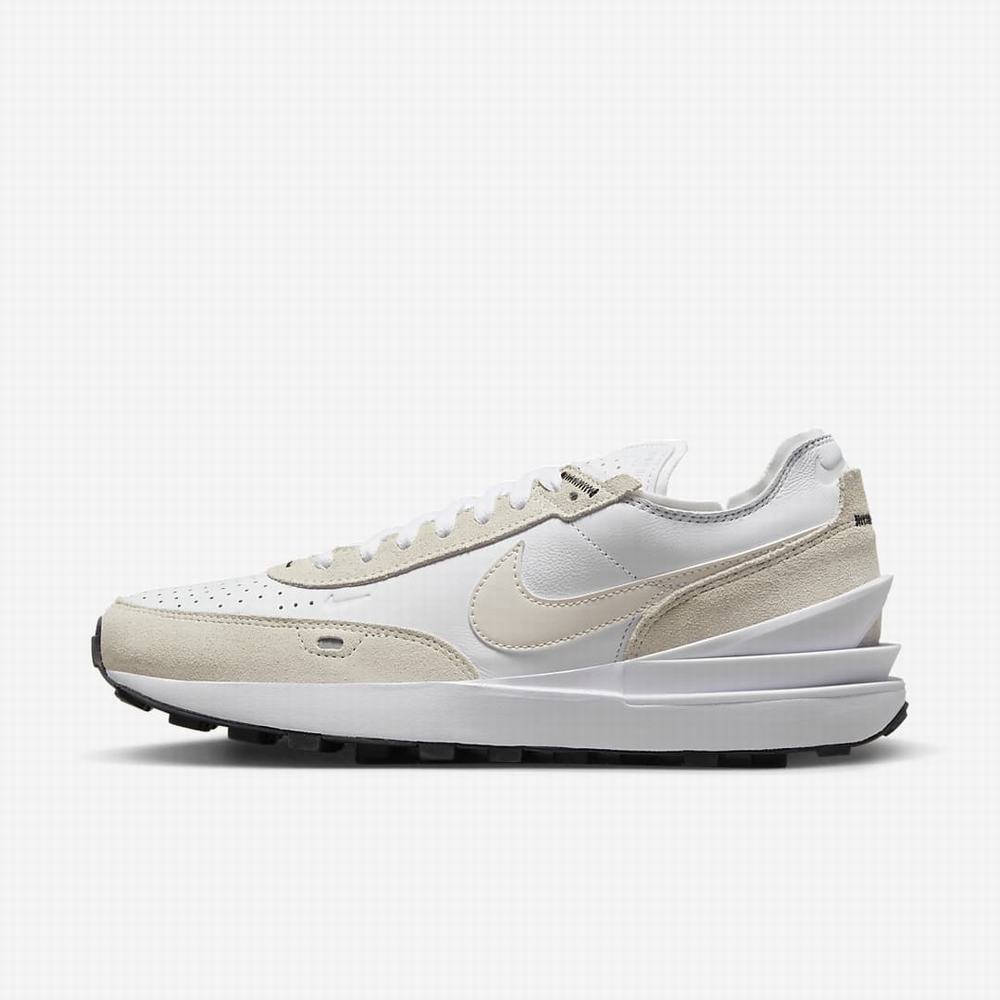 Tenisky Nike Waffle One Leather Panske Biele Čierne | SK279508