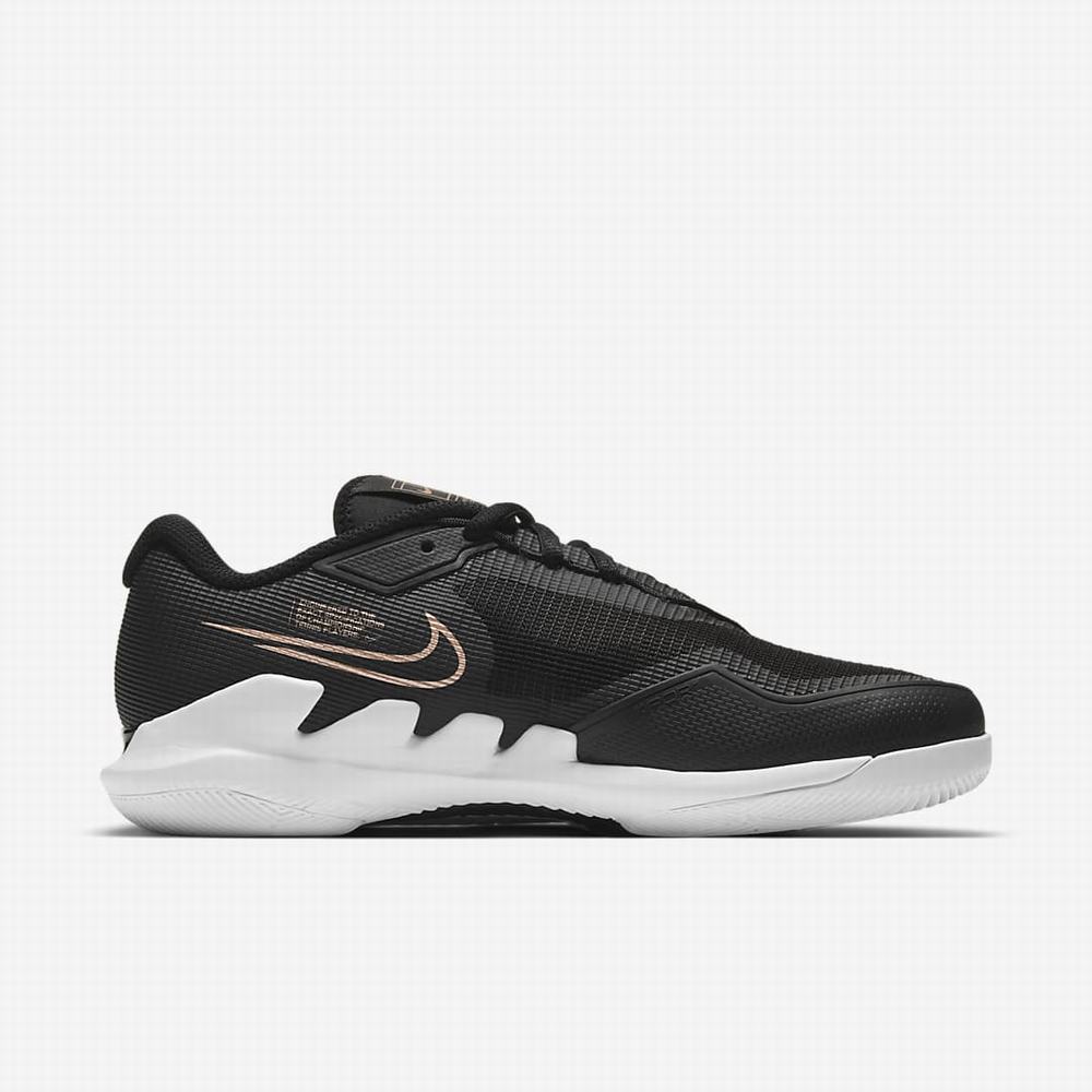 Tenisove Tenisky Nike NikeCourt Air Zoom Vapor Pro Damske Čierne Biele Metal Červené | SK123489