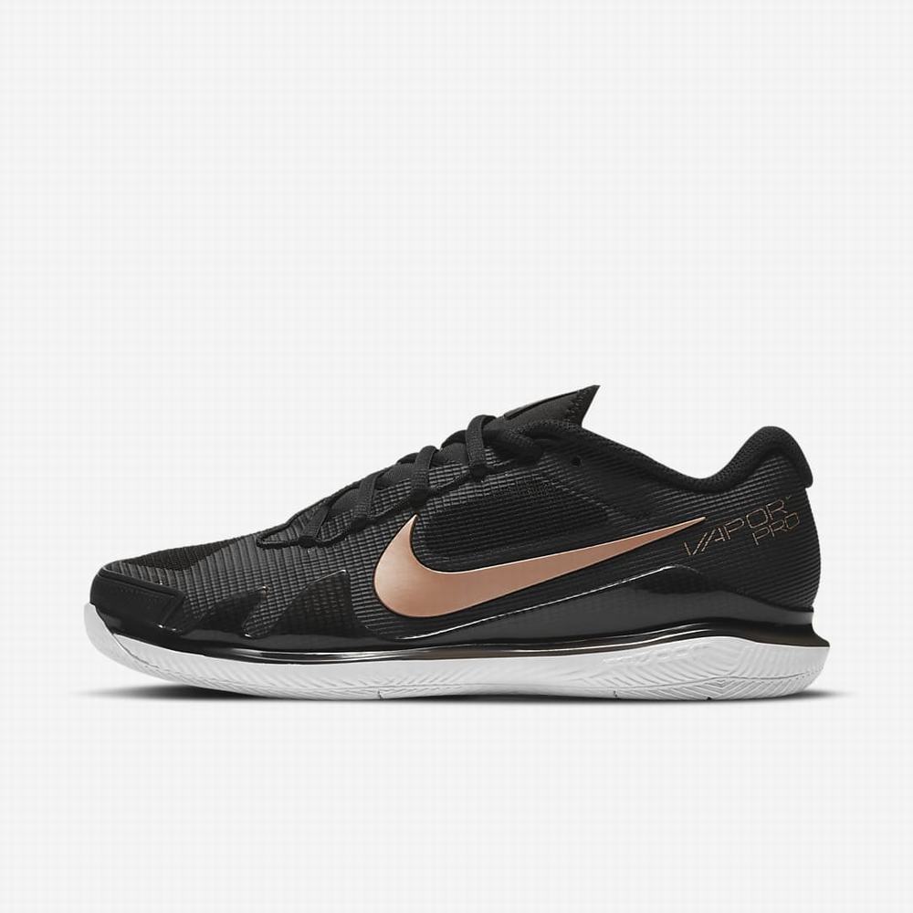 Tenisove Tenisky Nike NikeCourt Air Zoom Vapor Pro Damske Čierne Biele Metal Červené | SK123489