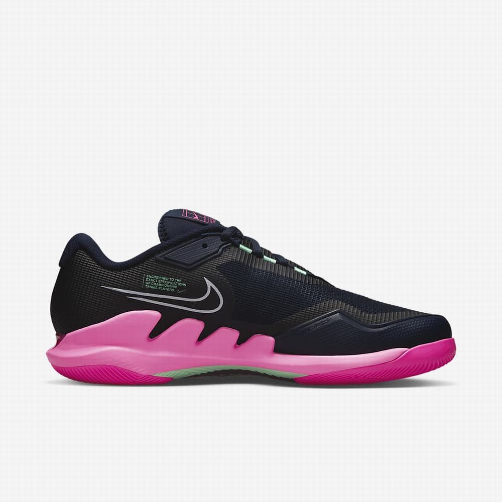 Tenisove Tenisky Nike NikeCourt Air Zoom Vapor Pro Hard Court Panske Obsidian Ruzove Zelene Biele | SK145078