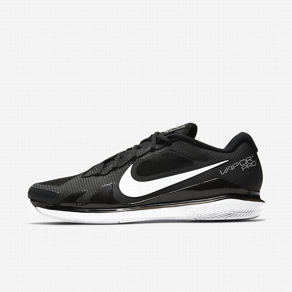 Tenisove Tenisky Nike NikeCourt Air Zoom Vapor Pro Hard Court Panske Čierne Biele | SK372859