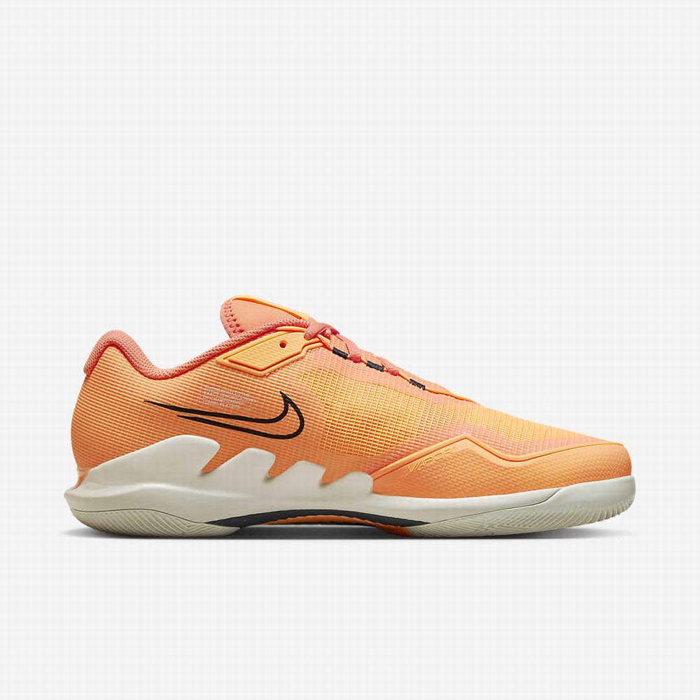 Tenisove Tenisky Nike NikeCourt Air Zoom Vapor Pro Hard Court Panske Krém Oranžové Biele | SK678592