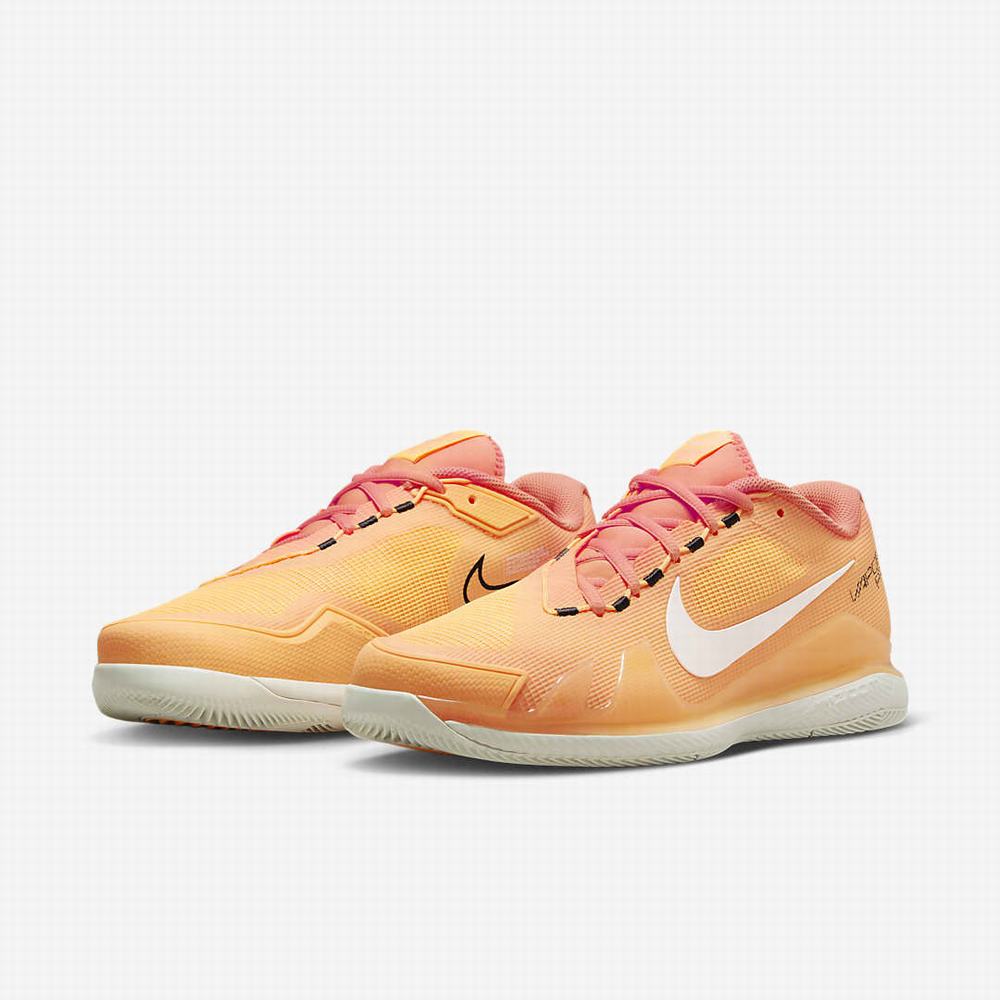 Tenisove Tenisky Nike NikeCourt Air Zoom Vapor Pro Hard Court Panske Krém Oranžové Biele | SK678592