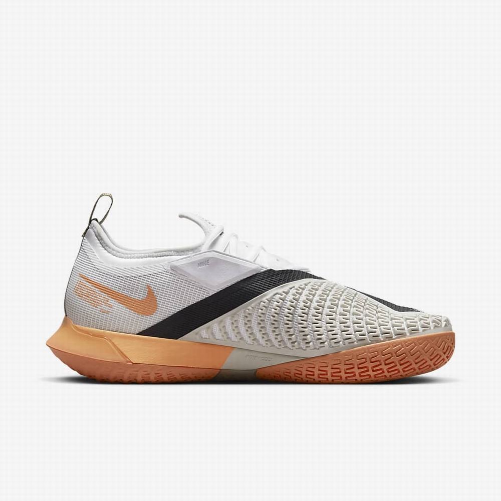 Tenisove Tenisky Nike NikeCourt React Vapor NXT Hard Court Panske Biele Oranžové Hnedožltý | SK374159