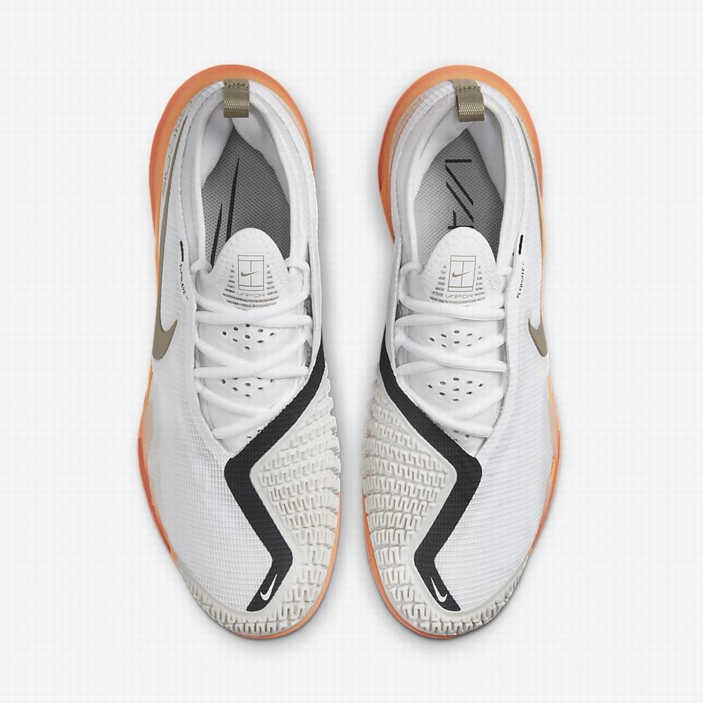 Tenisove Tenisky Nike NikeCourt React Vapor NXT Hard Court Panske Biele Oranžové Hnedožltý | SK374159