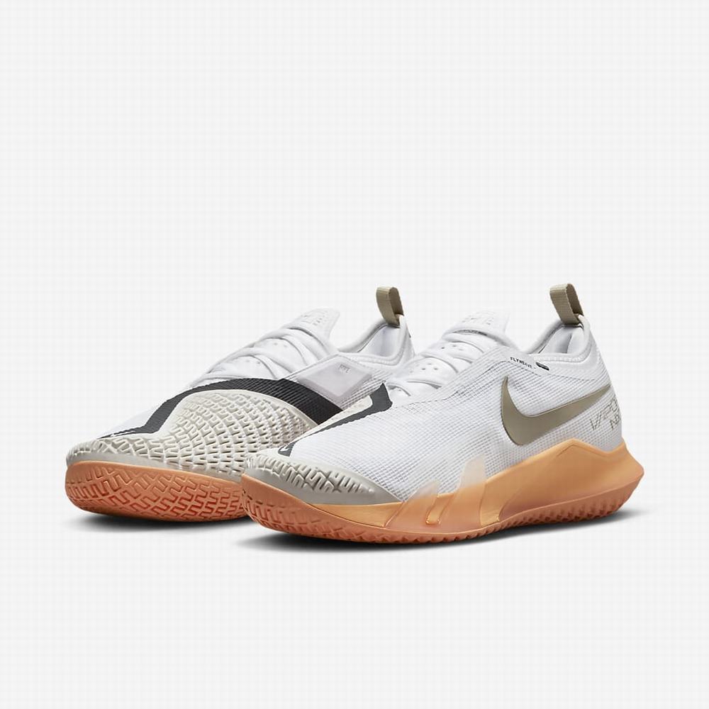 Tenisove Tenisky Nike NikeCourt React Vapor NXT Hard Court Panske Biele Oranžové Hnedožltý | SK374159