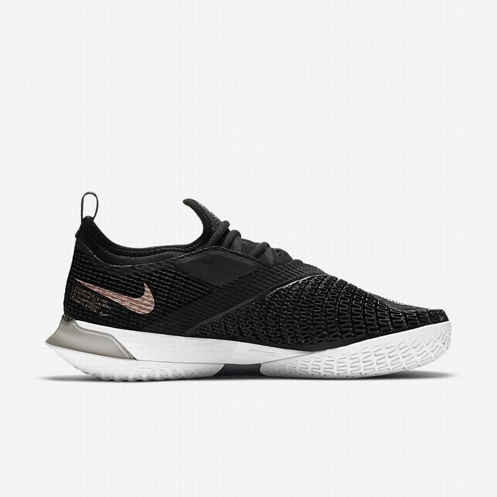 Tenisove Tenisky Nike NikeCourt React Vapor NXT Damske Čierne Metal Červené Biele | SK871250