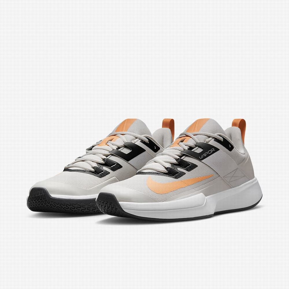 Tenisove Tenisky Nike NikeCourt Vapor Lite Hard Court Panske Svetlo Siva Tmavo Siva Biele Krém | SK146897