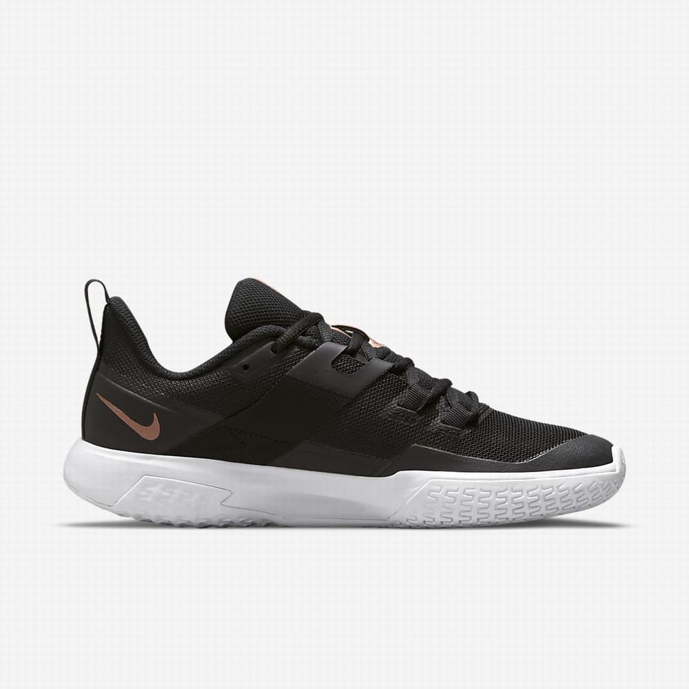 Tenisove Tenisky Nike NikeCourt Vapor Lite Damske Čierne Biele Metal Červené | SK243069