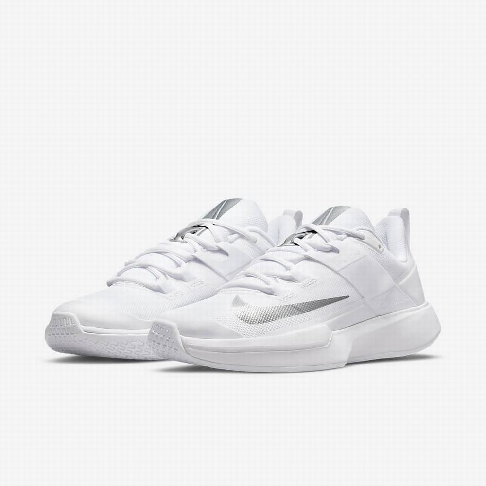 Tenisove Tenisky Nike NikeCourt Vapor Lite Damske Biele Metal Strieborne | SK648709