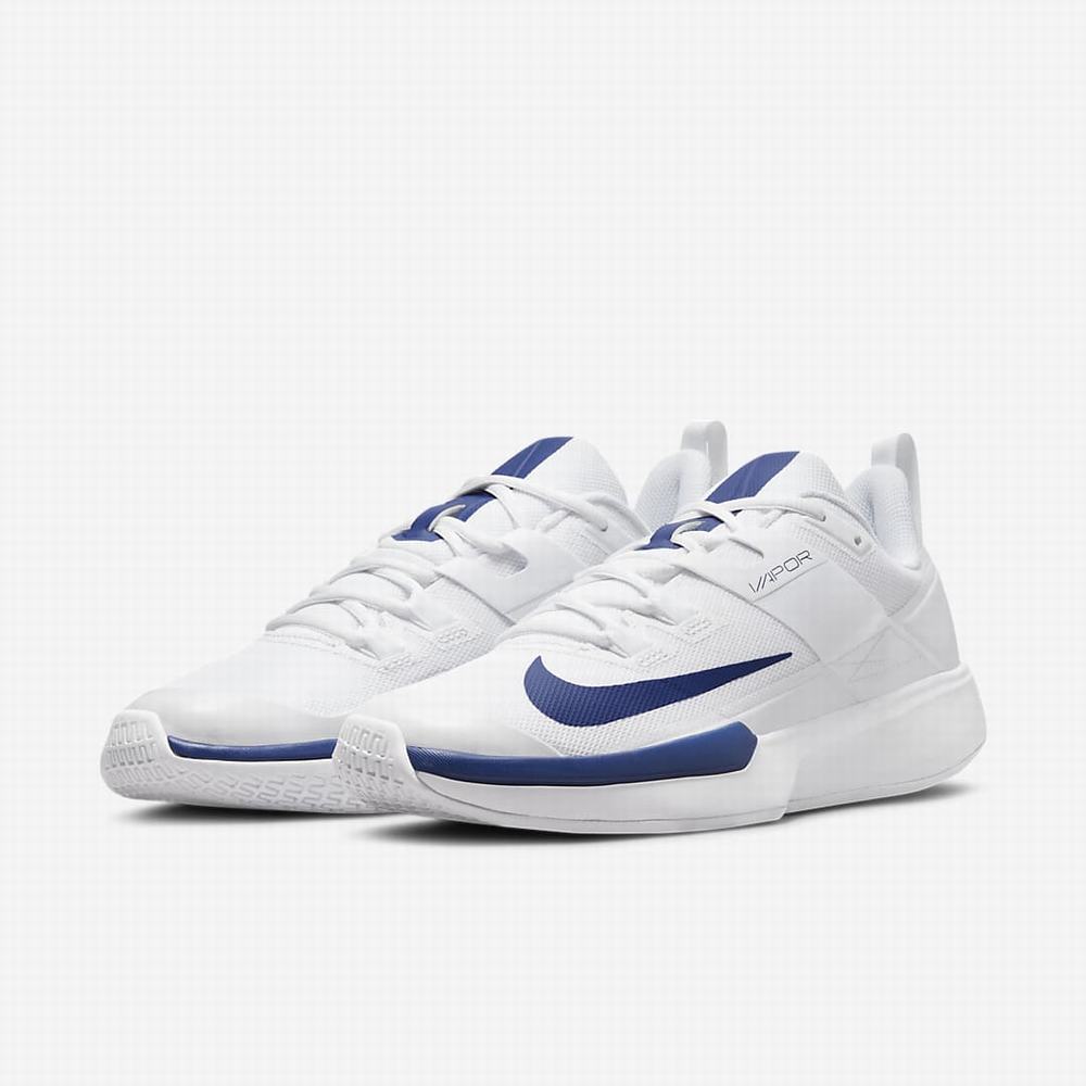 Tenisove Tenisky Nike NikeCourt Vapor Lite Hard Court Panske Biele Kráľovská Modrá | SK841092