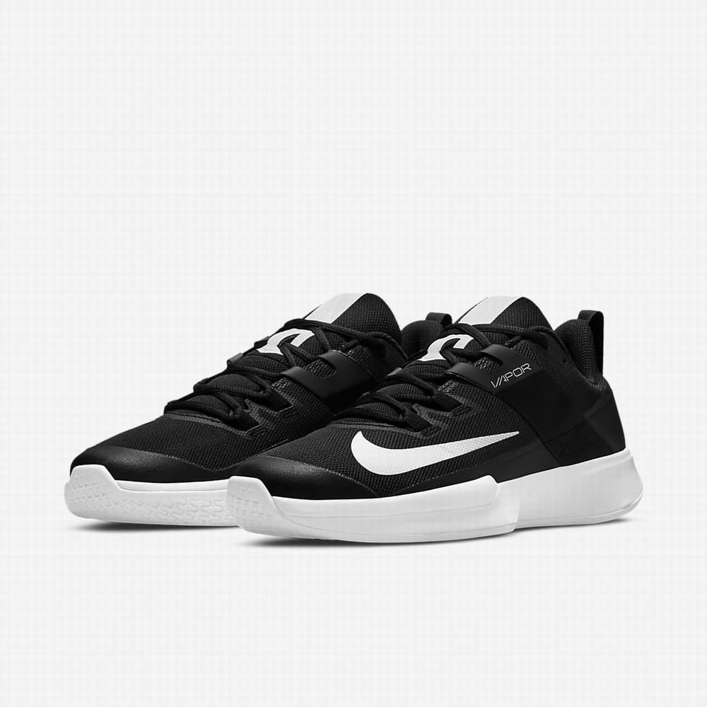 Tenisove Tenisky Nike NikeCourt Vapor Lite Hard Court Panske Čierne Biele | SK869743