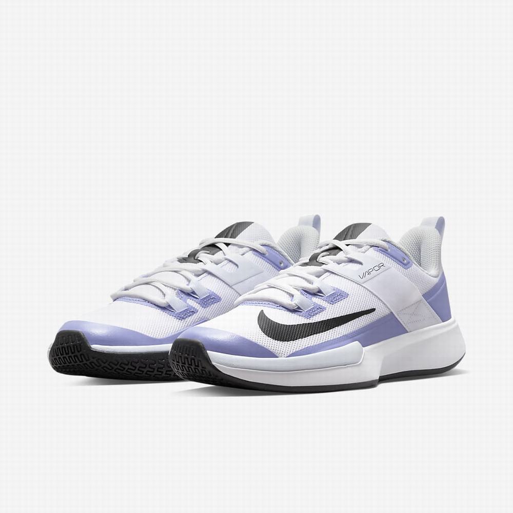 Tenisove Tenisky Nike NikeCourt Vapor Lite Damske Svetlo Modre Siva Biele Čierne | SK928743