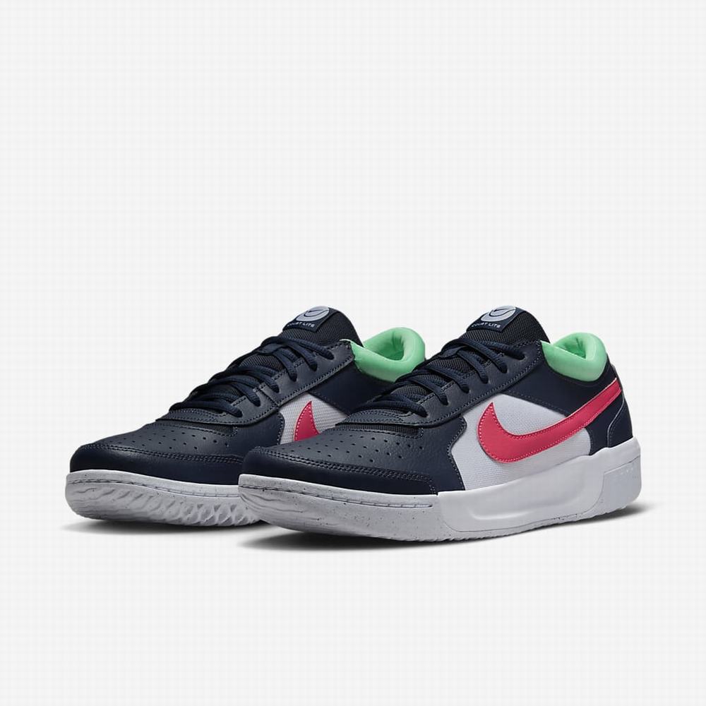 Tenisove Tenisky Nike NikeCourt Zoom Lite 3 Hard Court Panske Obsidian Zelene Biele Ruzove | SK178620