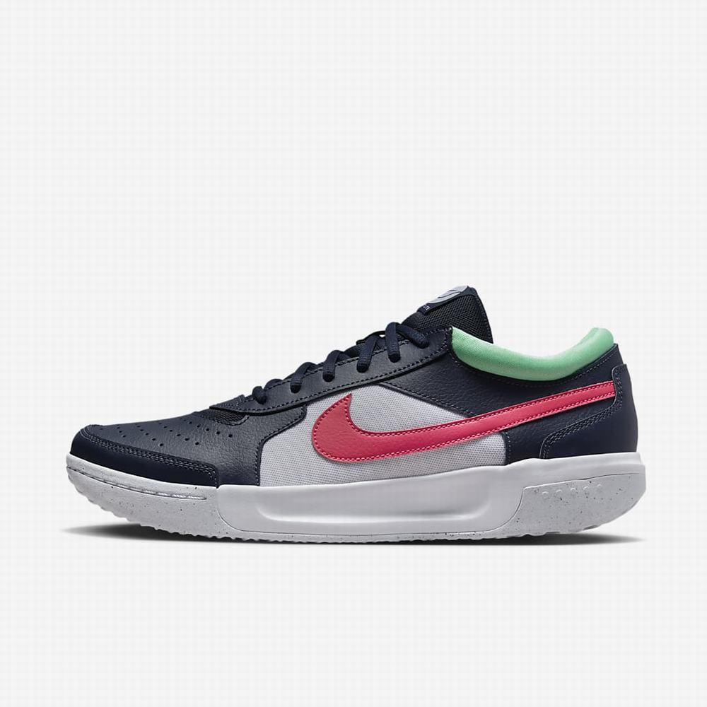 Tenisove Tenisky Nike NikeCourt Zoom Lite 3 Hard Court Panske Obsidian Zelene Biele Ruzove | SK178620