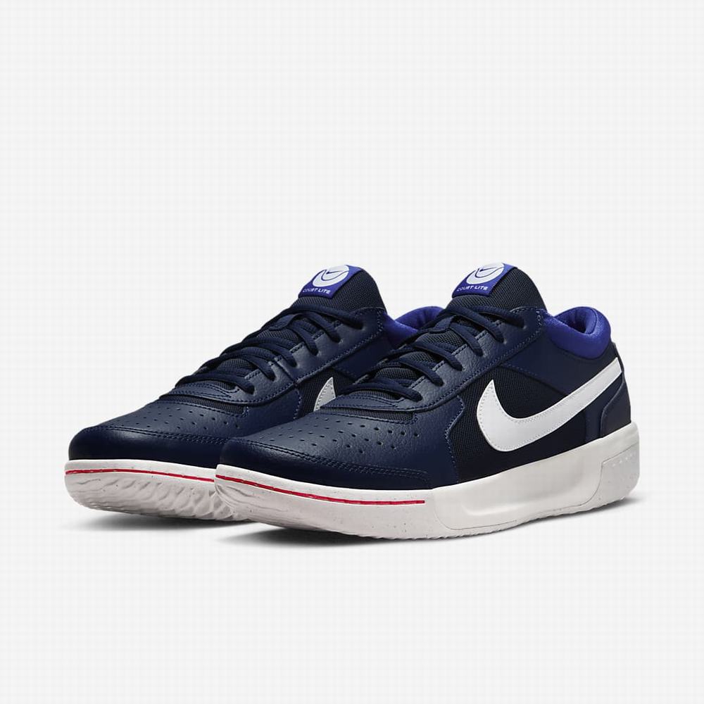 Tenisove Tenisky Nike NikeCourt Zoom Lite 3 Hard Court Panske Námornícka Modrá Biele | SK234865