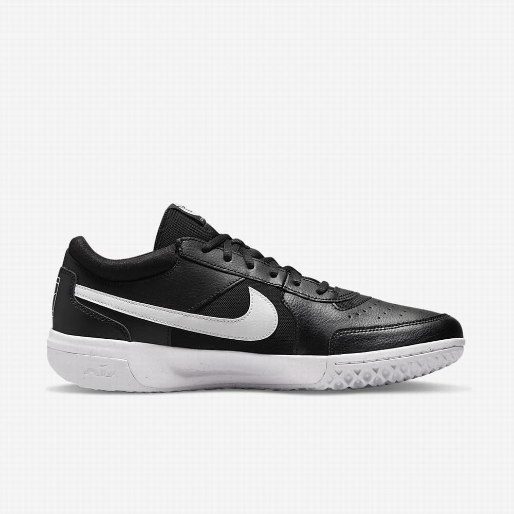 Tenisove Tenisky Nike NikeCourt Zoom Lite 3 Hard Court Panske Čierne Biele | SK498061