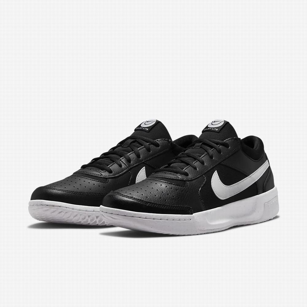 Tenisove Tenisky Nike NikeCourt Zoom Lite 3 Hard Court Panske Čierne Biele | SK498061