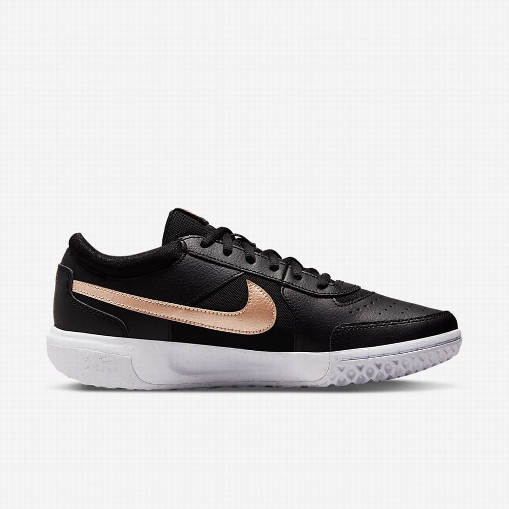 Tenisove Tenisky Nike NikeCourt Zoom Lite 3 Damske Čierne Biele Metal Červené | SK638724