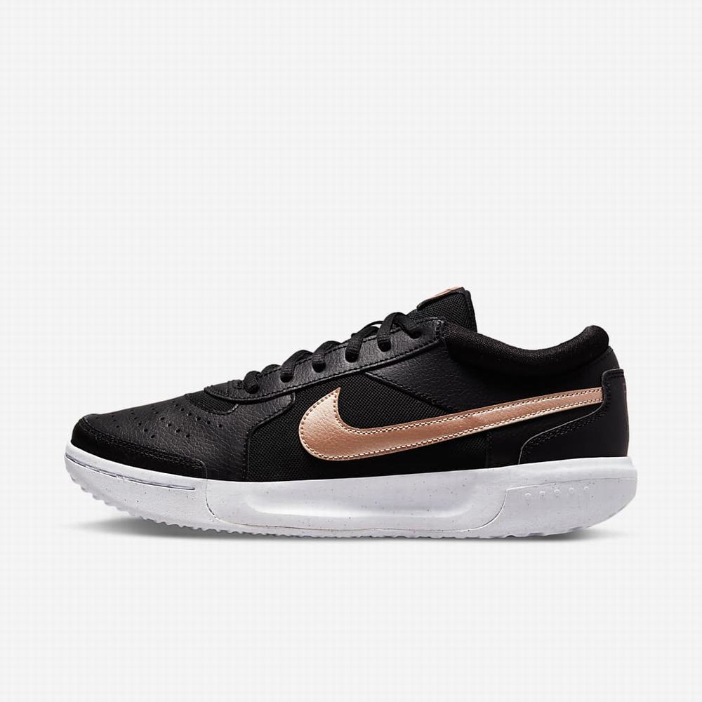 Tenisove Tenisky Nike NikeCourt Zoom Lite 3 Damske Čierne Biele Metal Červené | SK638724