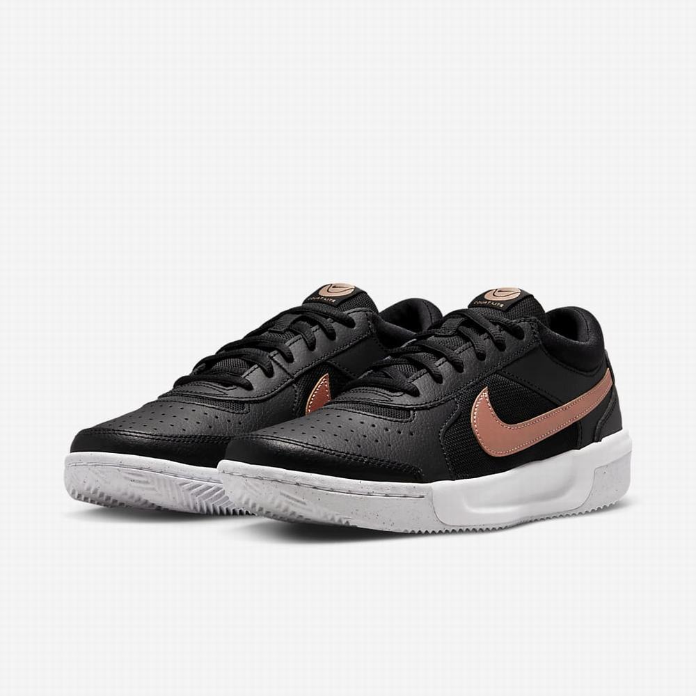 Tenisove Tenisky Nike NikeCourt Zoom Lite 3 Damske Čierne Biele Metal Červené | SK758461