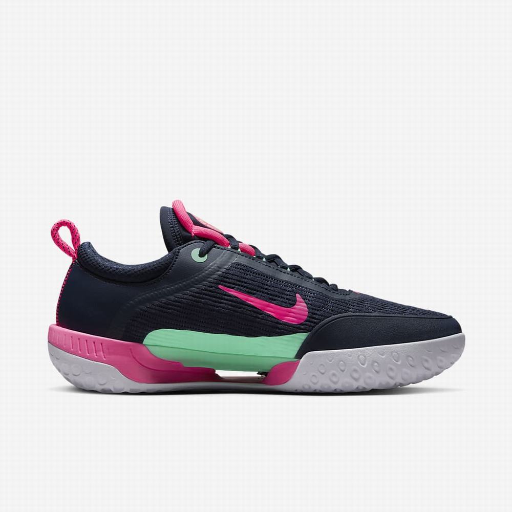 Tenisove Tenisky Nike NikeCourt Zoom NXT Hard Court Panske Obsidian Zelene Biele Ruzove | SK125497