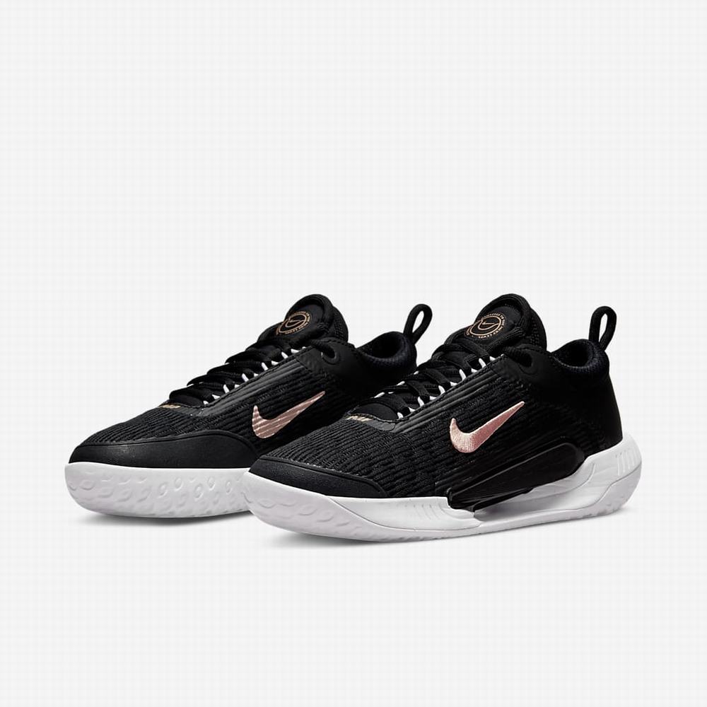 Tenisove Tenisky Nike NikeCourt Zoom NXT Damske Čierne Biele Metal Červené | SK328671