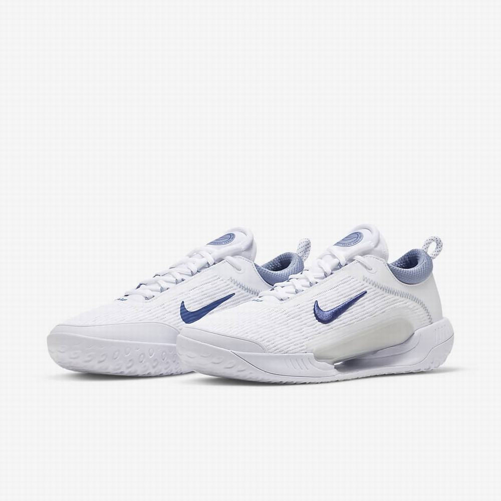 Tenisove Tenisky Nike NikeCourt Zoom NXT Hard Court Panske Biele Siva Siva Námornícka Modrá | SK360289