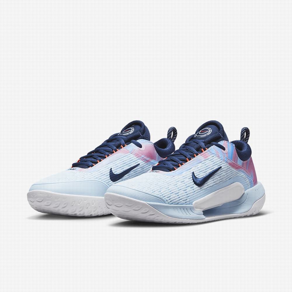 Tenisove Tenisky Nike NikeCourt Zoom NXT Hard Court Panske Modre Biele Oranžové Námornícka Modrá | SK705213