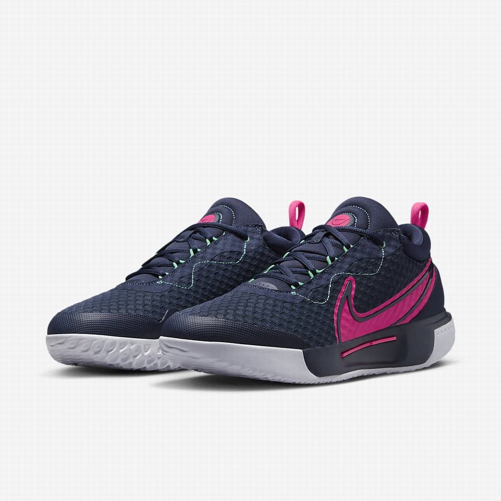 Tenisove Tenisky Nike NikeCourt Zoom Pro Hard Court Panske Obsidian Zelene Biele Ruzove | SK374956