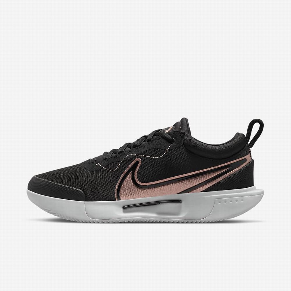 Tenisove Tenisky Nike NikeCourt Zoom Pro Damske Čierne Biele Metal Červené | SK851693